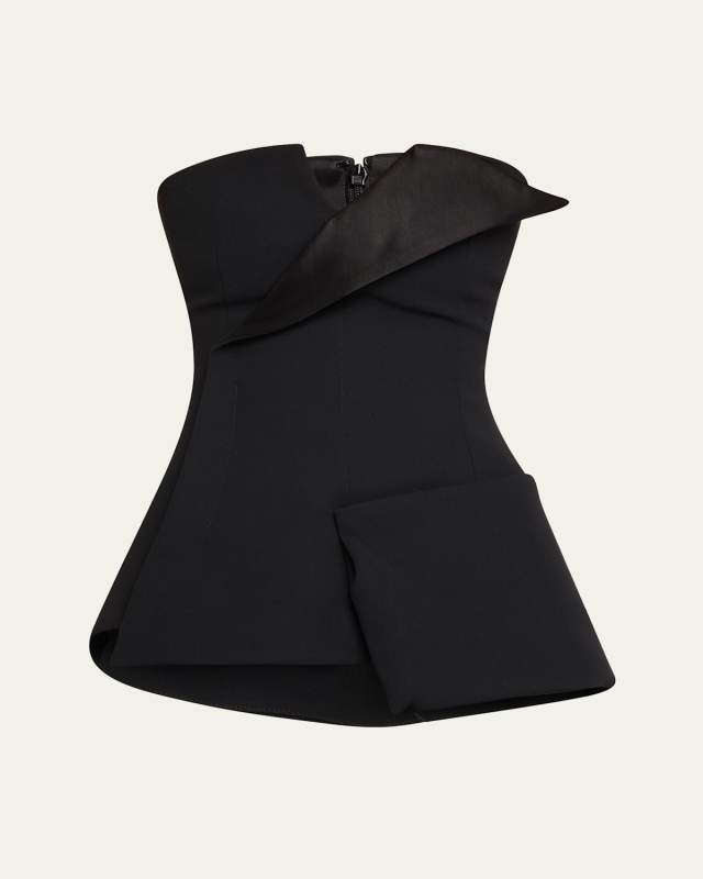 Strapless Corset Tuxedo Top